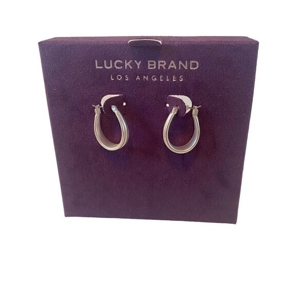Matte Silver U-Shaped Latch Hook Earrings. - Picture 1 of 8